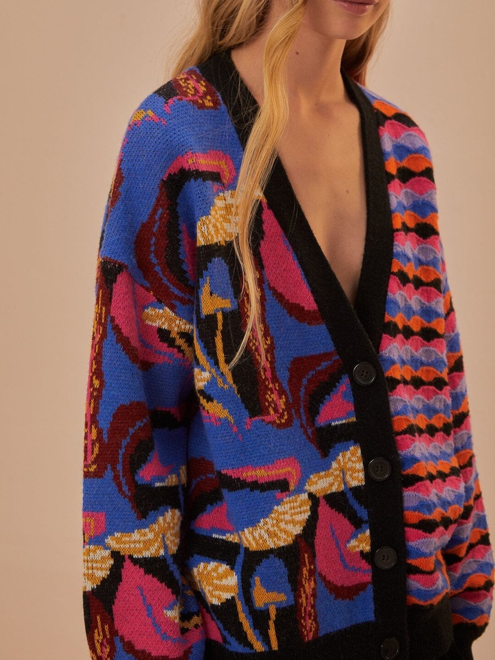 FARM Rio Mixed Mushrooms Knit Cardigan